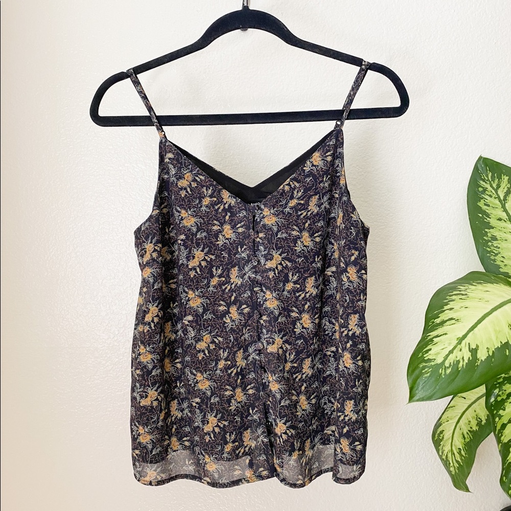 Frank & Oak V-Neck Strap Floral Blouse